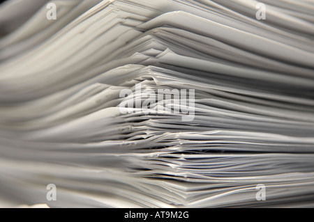 Rame de papier close up abstract Banque D'Images