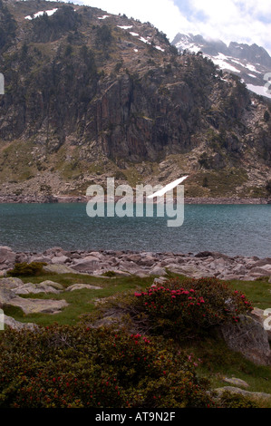 Lac d'Aubert dans les Pyrénées françaises Banque D'Images