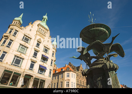 Danemark Copenhague Hojbro Plads sur la rue Stroget Banque D'Images