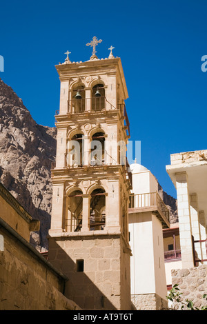 L'Eglise de la Transfiguration clocher à l'intérieur 6ème siècle le Monastère Sainte-catherine St Katherine, péninsule du Sinaï, Égypte Banque D'Images