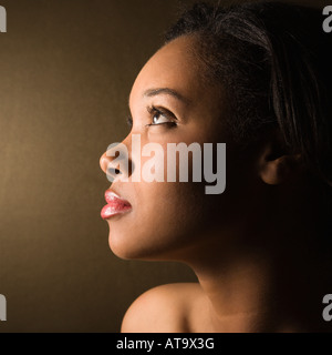 Profil des jeunes adultes African American female Banque D'Images