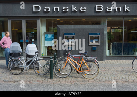 Roskilde Danemark Danske Bank building dans Algade street Banque D'Images