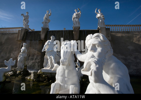 Imitation de la fontaine de Trevi de Rome au plaisir de motifs, Mondo Verde Landgraaf, Pays-Bas Banque D'Images