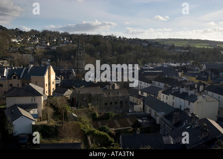 Tavistock Devon, Angleterre tiré du viaduc de chemin de fer Banque D'Images