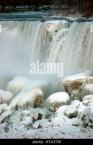 Du côté américain, les chutes du Niagara en hiver Banque D'Images