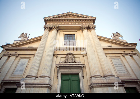 Façade de l'église San Rocco, Rome Banque D'Images