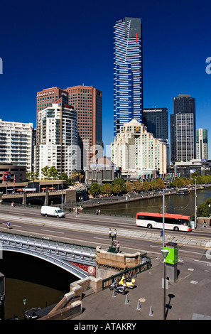 Paysage urbain de Melbourne Southbank Melbourne /'s est situé à côté de la rivière Yarra. Banque D'Images