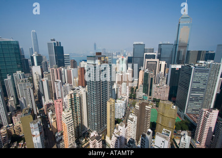 Sur l'île de Hong Kong Cityscape Banque D'Images