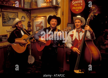 Syd maîtres et les cavaliers swing band, Syd Masters, Swing Riders band, country music band, trio, Albuquerque, Nouveau Mexique, comté de Bernalillo Banque D'Images