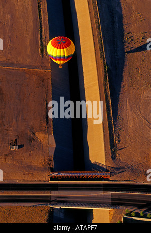 Ballon à air chaud, les ballons à air chaud, International Balloon Fiesta, balade en montgolfière, Albuquerque, comté de Bernalillo, New Mexico, United States Banque D'Images