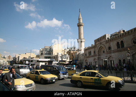 L'Islam est la religion de la Jordanie il y a plusieurs mosquées dans la capitale de Amman Banque D'Images