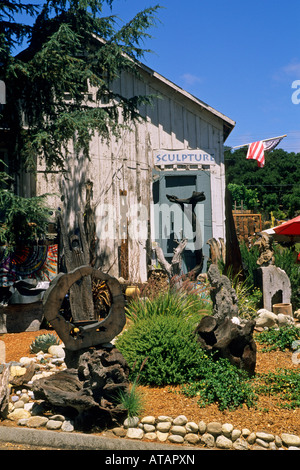 Sculpture studio dans ancienne grange Paul Wilson Carmel Valley Comté de Monterey en Californie Banque D'Images