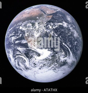 La planète Terre vue de l'espace extra-atmosphérique Banque D'Images