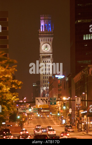 Le Bromo Seltzer Tower Baltimore Maryland conçu d'après le Palazzo Vecchio à Florence Italie USA Banque D'Images