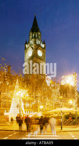 Noël dans albert square, Manchester. Banque D'Images