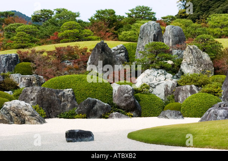 Le paysage sec Jardin à la célèbre Adachi Museum of Art au Japon Banque D'Images