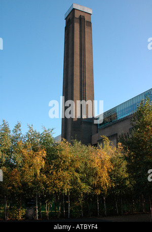 La magnifique cheminée en brique de la Tate Modern Gallery Banque D'Images