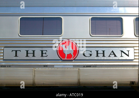 Un transport de l'Australie en train Ghan Banque D'Images