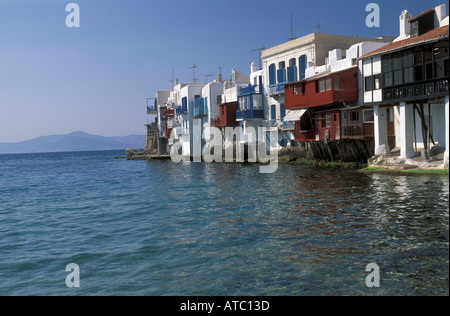 GGreece maisons moulin de Mykonos Banque D'Images