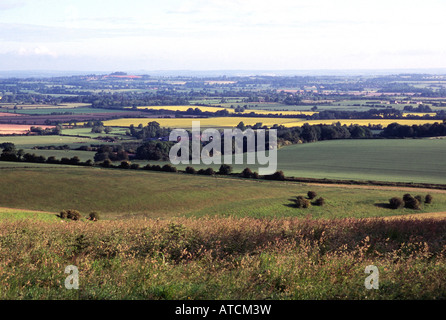Vale of the white horse uffington castle earthworks oxfordshire england uk go Banque D'Images