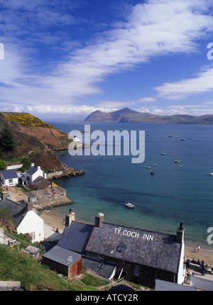 Au printemps près de Porth Dinllaen Nefyn Morfa Vue vers la péninsule de Llŷn Yr Eifl North Wales UK Banque D'Images