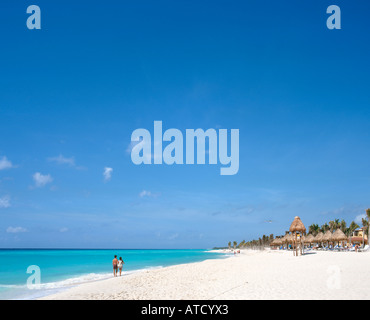 Plage de Playacar, Playa del Carmen, Riviera Maya, Quintana Roo, Yucatan, Mexique Banque D'Images