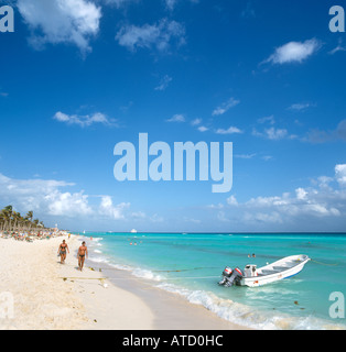 Plage de Playacar, Playa del Carmen, Riviera Maya, Quintana Roo, Yucatan, Mexique Banque D'Images