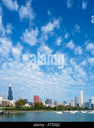 Downtown from Lake Michigan in 2000, Chicago, Illinois, USA Banque D'Images