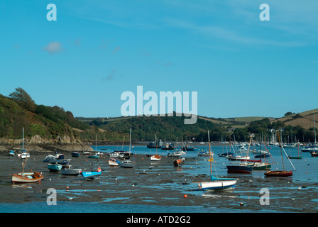 Bateaux à voile dans la baie de salcombe devon england uk Banque D'Images