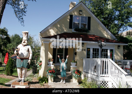 Indiana Lake County,Gary,Miller,The Bakers House,maisons,restaurant restaurants repas café cafés,déjeuner,statue du chef français,IN061006078 Banque D'Images