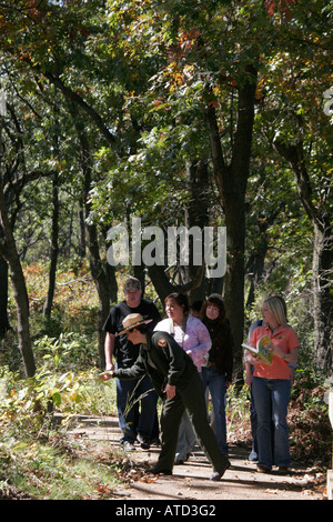 Indiana Lake County,Gary,Indiana Dunes National Lakeshore,Miller Woods,ranch,savane de chêne noir,sentier de randonnée, les visiteurs voyage tour touristique t Banque D'Images