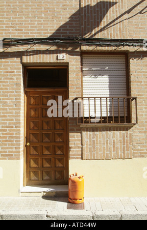 Façade d'une maison espagnole Banque D'Images