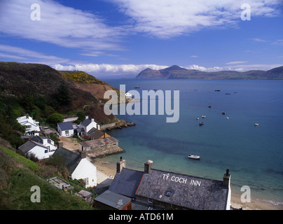 Au printemps Porth Dinllaen Yr Eifl en arrière-plan, près de la péninsule de Llŷn Nefyn Morfa le Nord du Pays de Galles Banque D'Images