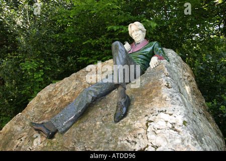 Une statue d'Oscar Wilde dans Merrion Square à Dublin en Irlande Banque D'Images