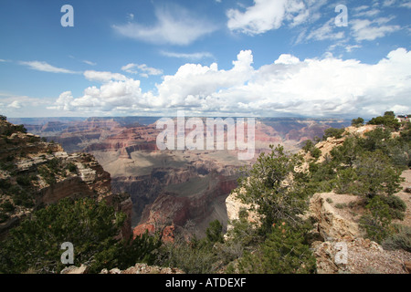 Vue depuis la rive sud du Grand Canyon, Arizona Banque D'Images