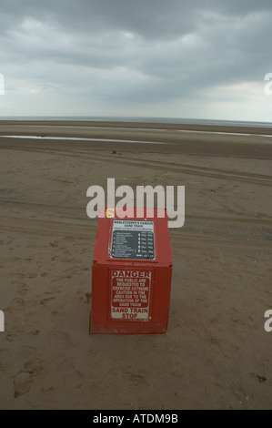 Escale à Mablethorpe s célèbre train sable Lincolnshire England UK Banque D'Images