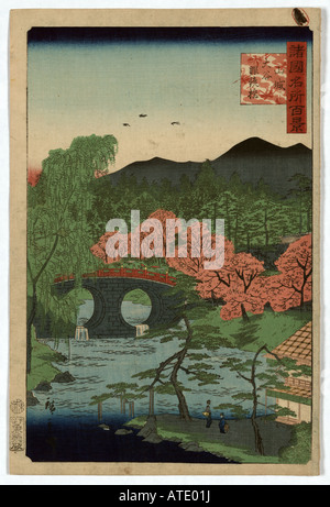 Japanese Ukiyo e imprimer Banque D'Images