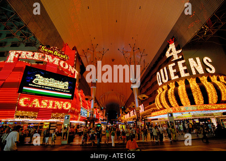 4 Queens Fremont et Las Vegas NEVADA USA Banque D'Images