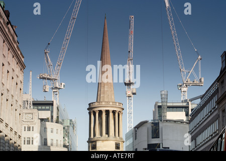 All Souls Church Langham Place Londres et bâtiments BBC Banque D'Images