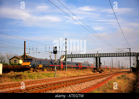 Cancer Research UK GNER 91 Classe à Pennard près de Peterborough Cambridgeshire England Angleterre UK Banque D'Images