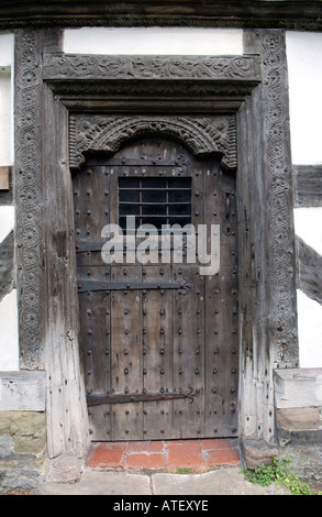 Tudor porte à colombages historique dans Ludlow Shropshire England UK Banque D'Images
