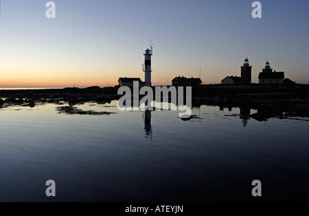 L'île du phare de l'été nuit Banque D'Images