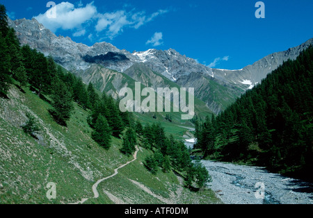 Valley / Val Trupchun Banque D'Images