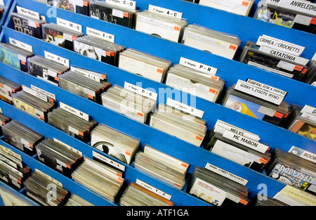 Intérieur de Spillers Records le plus vieux magasin de disques dans le monde établi 1894 Cardiff South Wales UK Banque D'Images