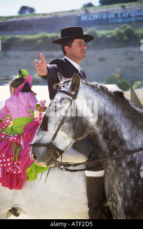 L'habillé pour Fiesta Vejer Andalucia Espana Banque D'Images
