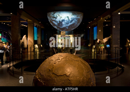 Gottesman Hall de la planète Terre, Rose Center, Hayden Planétarium, Musée d'Histoire Naturelle, Manhattan Banque D'Images