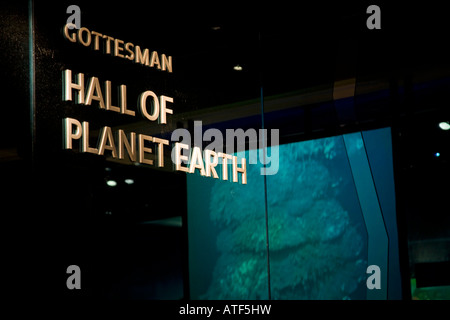 Gottesman Hall de la planète Terre, Rose Center, Hayden Planétarium, Musée d'Histoire Naturelle, Manhattan Banque D'Images