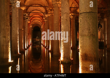 La citerne basilique, le Sultanahmet, Istanbul, Turquie Banque D'Images