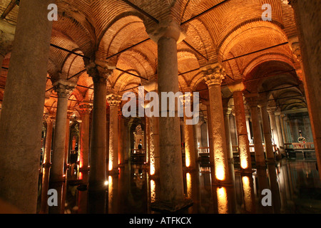 La citerne basilique, le Sultanahmet, Istanbul, Turquie Banque D'Images