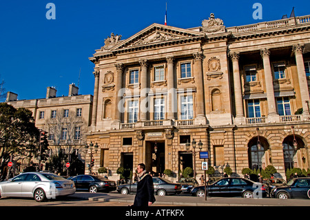 Place de la Concorde Paris France Hotel de Crillon Banque D'Images